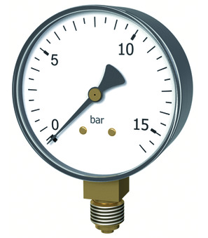 Manometer z Bourdonovo cevjo MA001-63B-16