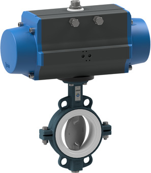 Zaporna loputa s pnevmatskim rotacijskim pogonom BUW4-100-DSTS-S22-A