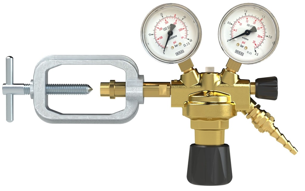 Pressure regulator for gas-bottles PR124-B-0/1,5-MA-AC