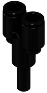 Y-connector with plug nipple PI30-04-08-P