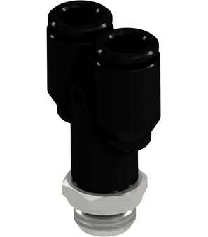 vrtljiv navojni Y-cevni priključek moški PI30-08-18-P-0-360