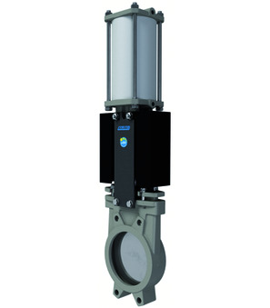 Knife gate valve with double acting actuator Series A1N