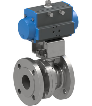 Flanged ball valve with pneumatic actuator Series BAEB, BAEA