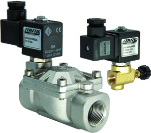 Solenoid valves for liquids and gases