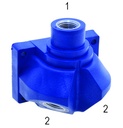 T-connector 45° With wall mounting bracket Series SPEEDLINE