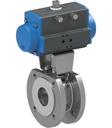 Flanged ball valve with pneumatic actuator Series BA052-D0