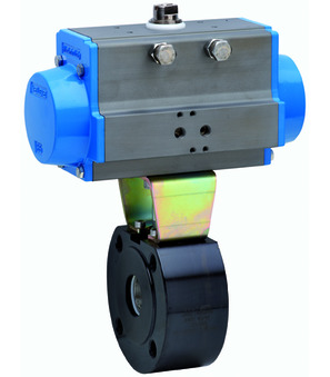 Flanged ball valve with pneumatic actuator Series BADA