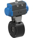 Flanged ball valve with pneumatic actuator Series BA045-D