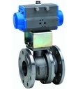 Flanged ball valve with pneumatic actuator Series BA132
