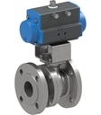 Flanged ball valve with pneumatic actuator Series BA044-D0