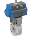 Flanged ball valve with pneumatic actuator Series BA049-S0-3C
