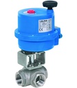 Ball valve with electrical actuator Series BA037, BA038