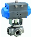 Ball valve with pneumatic actuator Series BA037, BA038-S0