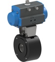 Flanged ball valve with pneumatic actuator Series BA043-A