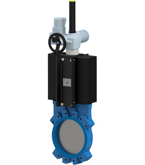 Knife gate valve with electric actuator Series A1EM2H2-5-B