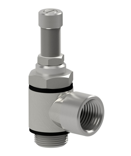 Unidirectional banjo flow control valve Series UFC05-C/V-F