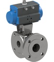 Prirubnički kuglasti ventil s pneumatskim rotacijskim pogonom BAMA-100-SSTV-D0